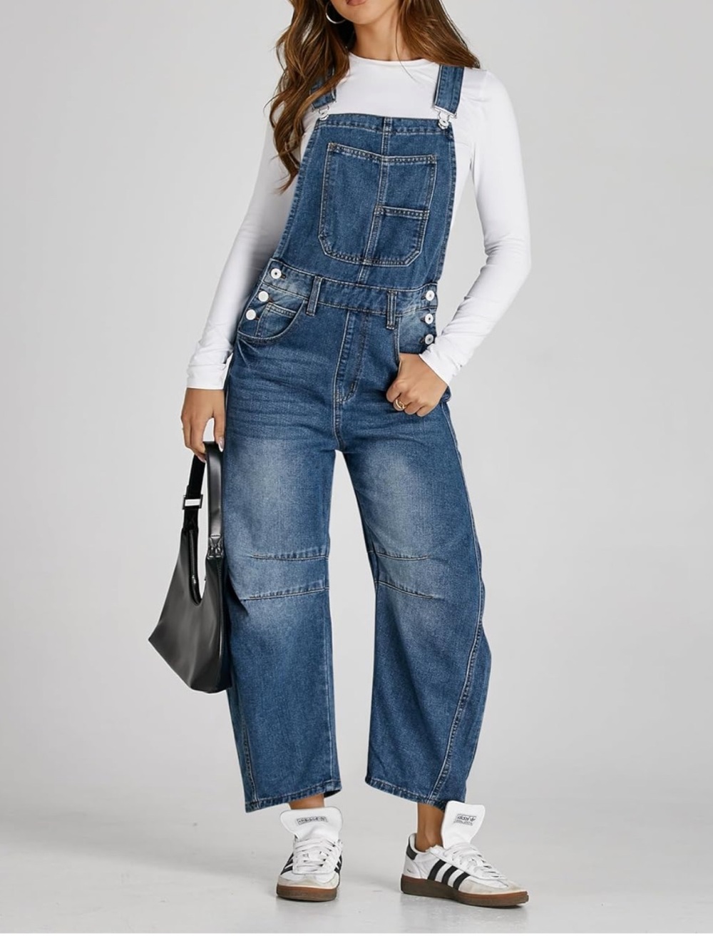 Barrel Classic Blue Denim Overalls - Women's Casual Jeans